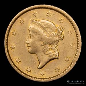 USA. 1 Dollar 1851. Liberty Head. Oro ... 