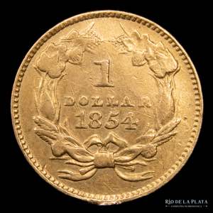 USA. 1 Dollar 1854. ... 