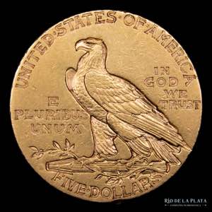 USA. 5 Dollars 1913. Indian Head. Oro ... 