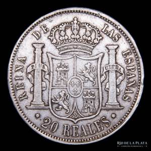 España. Isabel II (1833-1868) 20 Reales ... 