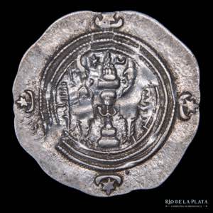 Sasánidas, Kushro II 591-628DC. AR Dracma ... 