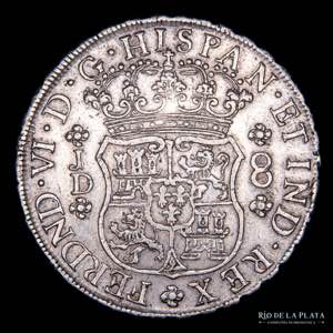 Lima. Fernando VI. 8 Reales 1755 JD. ... 