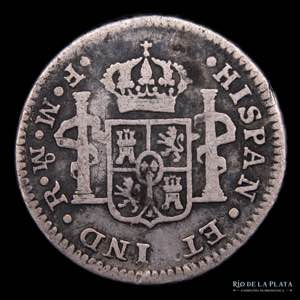México. Carlos III. 1/2 Real 1773 FM y ... 