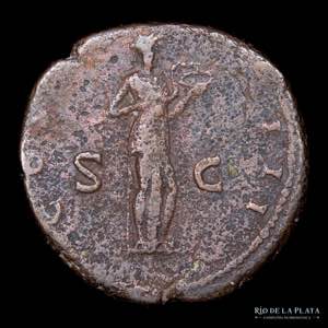 Roma. Adriano 117-138DC. AE As, Ceca de Roma ... 