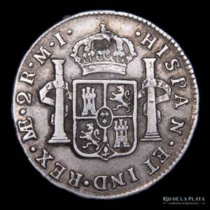 Lima. Carlos III. 2 Reales 1785 MJ. AG.903; ... 