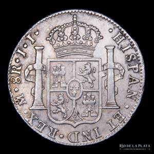 México. Fernando VII. 8 Reales 1821 JJ Mo. ... 