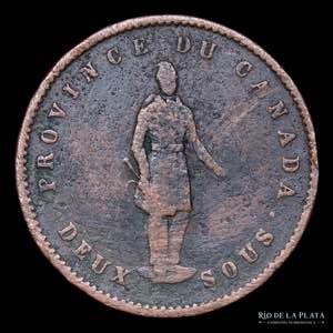 Canadá. One Penny Token 1852 / 2 Sous ... 