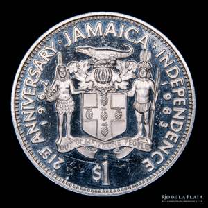 Jamaica. 1 Dollar 1983. 21 Aniversario de ... 