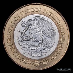 México. 20 Nuevos Pesos 1993. Bimetálica; ... 