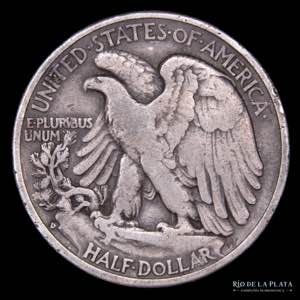 USA. 1/2 Dollar 1938D. AG.900; 30mm; 12.29g. ... 