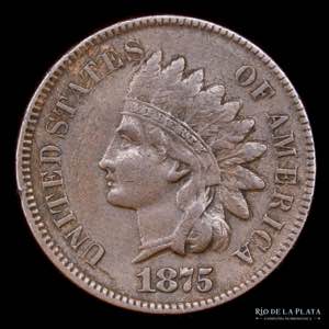 USA. 1 Cent 1875. Indian ... 