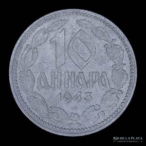Serbia (Ocup. Alemana WWII) 10 Dinara 1943. ... 