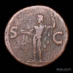 Roma. Agripa bajo Calígula 37-41DC. AE As, ... 