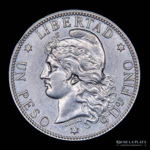 Argentina. 1 Peso 1881 Patacón. AG.900, ... 