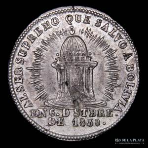 Bolivia. 1 Sol 1852. Medalla Monetaria. ... 