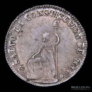 Bolivia. 4 Soles 1861. Medalla Monetaria. ... 