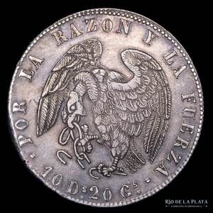 Chile. 8 Reales 1839 IJ. AG.902; 38mm; ... 