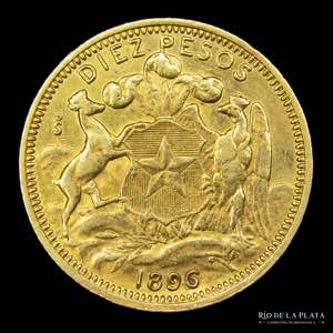 Chile. 10 Pesos 1896 ... 