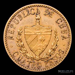 Cuba. 4 Pesos 1916. Oro ... 