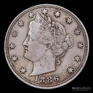 USA. 5 Cents 1886. ... 