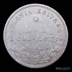 Eritrea. 1 Lira 1891. AG.835; 23.2mm; 5.00g. ... 