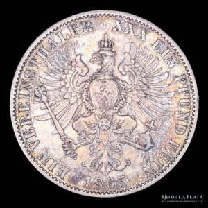 Alemania. Prussia. 1 Thaler 1865 A. AG.900; ... 