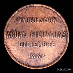 Argentina. 1868. Inauguración Aguas ... 