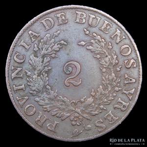 Argentina. Buenos Aires. 2 Reales 1853. CU, ... 