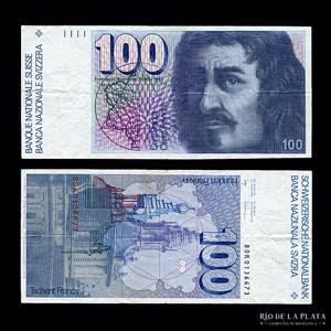 Suiza. 100 Franken 1980 Ewy LS2. Firmas: ... 