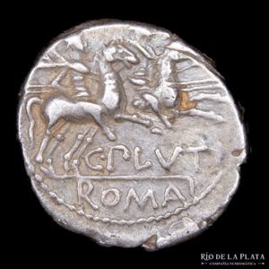 Roman Republic. C. Plutius 121BC, AR ... 