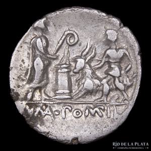 Roman Republic. L. Pomponius Molo 97BC. AR ... 