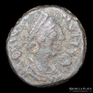 Byzantine. Justin I 518-527AD. AE 12 Nummi. ... 
