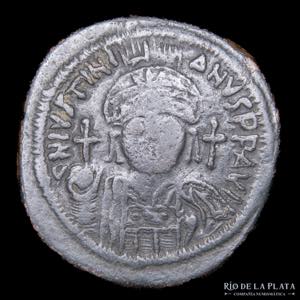Byzantine. Justinian I 527-564AD. AE Follis ... 