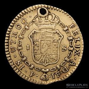 Papayán (Colombia). Carlos IV. 1 Escudo ... 