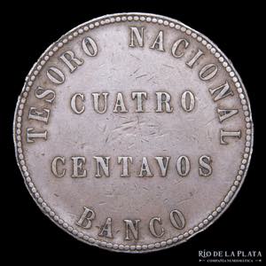 Argentina. Confederación. 4 Centavos 1854. ... 