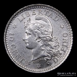 Argentina. 10 Centavos 1882. AG.900; 18.3mm; ... 