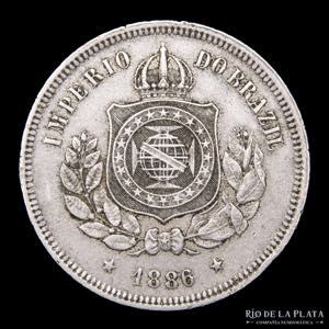 Brasil. 100 Reis 1886. CuNi; 27mm; 10g. ... 