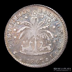 Bolivia. 2 Soles 1862/1 ... 