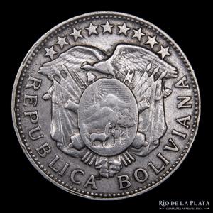 Bolivia. 50 Centavos 1903 MM. AG.900; 29mm; ... 