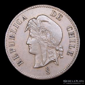 Chile. 2 1/2 Centavos 1887. CU, 25.0mm; ... 