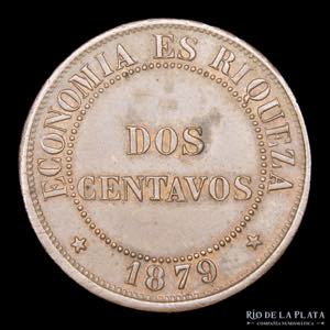 Chile. 2 Centavos 1879. ... 