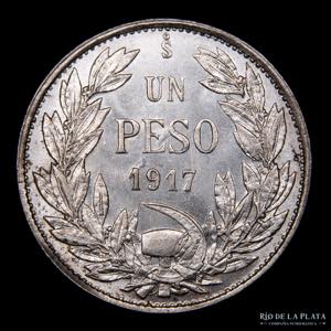 Chile. 1 Peso 1917. ... 
