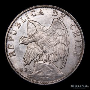 Chile. 1 Peso 1917. AG.720, 28.0mm; 9.00g. ... 