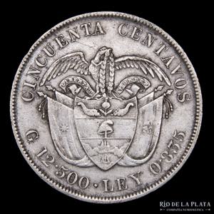 Colombia. 50 Centavos 1892. AG.835; 29.6mm; ... 