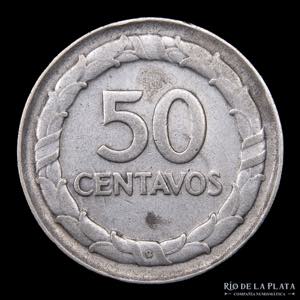 Colombia. 50 Centavos 1948. AG.500; 30.0mm; ... 