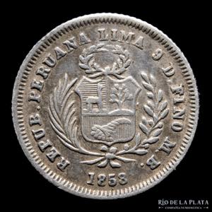 Perú. 1/2 Real 1858 MB. ... 