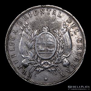 Uruguay. 1 Peso 1893 So. AG.900; 37mm; ... 