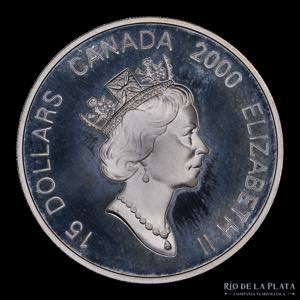 Canada. 15 Dollars 2000. Año Lunar. AG.925; ... 