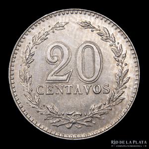 Argentina. 20 Centavos 1896. CuNi; 21.5mm; ... 