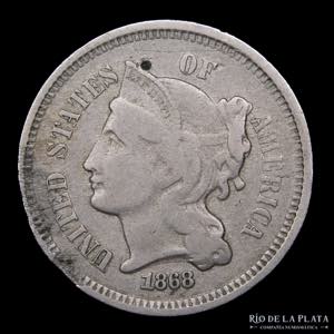USA. 3 Cents 1868. ... 